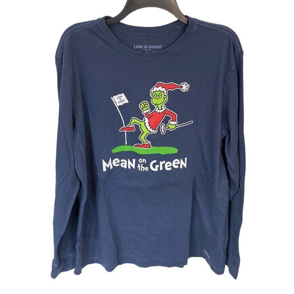 Life Is Good “Mean On The Green” Men’s Crusher Long Sleeve‎ Size Large - Picture 1 of 6